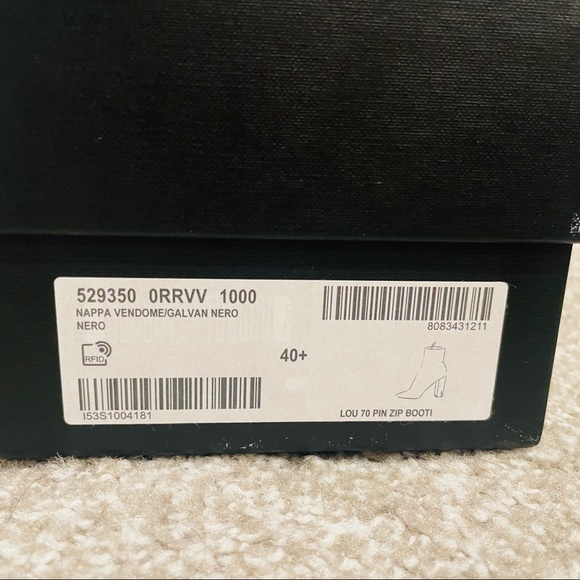 Yves Saint Laurent YSL Black Leather Lou Boots Booties Sz 40.5 EU box, dust bag - Picture 2 of 14